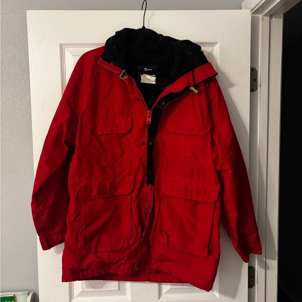 Red Vintage Woolrich Raincoat - Picture 2 of 4